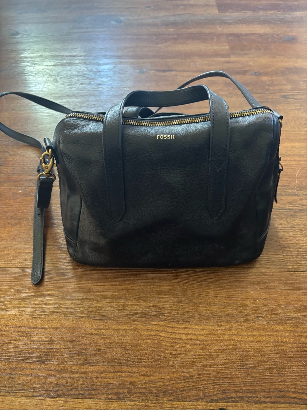 Fossil Sydney Black Leather Bag